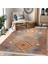 Kahverengi Zeminde Tribal Motifli Kilim Desenli Etnik Motifler Geometrik Koridor & Antre Dış Mekan & Outdoor Dijital Baskılı Makinede Yıkanabilir Kaymaz Taban Saçaklı Halı 5