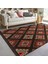 Kahverengi Zeminde Geleneksel Motifli Kilim Desenli Geometrik Etnik Motifler Koridor & Antre Dış Mekan & Outdoor Dijital Baskılı Makinede Yıkanabilir Kaymaz Taban Saçaklı Halı 1