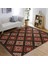 Kahverengi Zeminde Geleneksel Motifli Kilim Desenli Geometrik Etnik Motifler Koridor & Antre Dış Mekan & Outdoor Dijital Baskılı Makinede Yıkanabilir Kaymaz Taban Saçaklı Halı 5