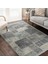 Gri - Bej Zeminde Patchwork Motifli Kazayağı Desenli Eskitme Motifli Vintage Yatak Odası Salon & Oturma Odası Dijital Baskılı Makinede Yıkanabilir Kaymaz Taban Saçaklı Halı 5