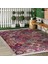 Kırmızı Zeminde Patchwork Motifli Geleneksel Desenli Geometrik Vintage Koridor & Antre Salon & Oturma Odası Dijital Baskılı Makinede Yıkanabilir Kaymaz Taban Saçaklı Halı 5