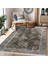 Kahverengi - Gri Zeminde Çerçeveli Motifli Morrocan Desenli Eskitme Motifli Geometrik Salon & Oturma Odası Dış Mekan & Outdoor Dijital Baskılı Makinede Yıkanabilir Kaymaz Taban Saçaklı Halı 5