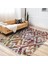 Krem Zeminde Ikat Motifli Etnik Desenli Geometrik Eskitme Motifli Koridor & Antre Dış Mekan & Outdoor Dijital Baskılı Makinede Yıkanabilir Kaymaz Taban Saçaklı Halı 3