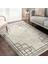 Krem Zeminde Kilim Motifli Çerçeve Desenli Geometrik Klasik Salon & Oturma Odası Yatak Odası Dijital Baskılı Makinede Yıkanabilir Kaymaz Taban Saçaklı Halı 3