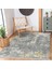 Gri - Sarı Zeminde Kilim Motifli Antik Halı Desenli Eskitme Motifli Vintage Salon & Oturma Odası Koridor & Antre Dijital Baskılı Makinede Yıkanabilir Kaymaz Taban Saçaklı Halı 2
