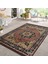 Renkli Zeminde Kilim Motifli Hereke Desenli Avangarde Etnik Motifler Salon & Oturma Odası Koridor & Antre Dijital Baskılı Makinede Yıkanabilir Kaymaz Taban Saçaklı Halı 2