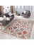 Çok Renkli Zeminde Kilim Motifli Pers Desenli Vintage Avangarde Salon & Oturma Odası Koridor & Antre Dijital Baskılı Makinede Yıkanabilir Kaymaz Taban Saçaklı Halı 1