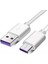 5A 30CM Type-C USB Kablo Beyaz 25W Hızlı Şarj Data Aktarım Telefon Tablet Adaptör Bilgisayar 3