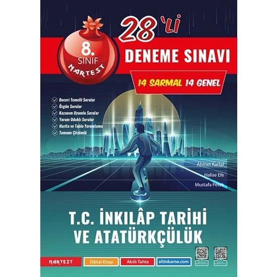 Nartest Yayınevi Nartest Yayınları 8. Sınıf T.c. Inkılap Tarihi ve Atatürkçülük 28 Li Deneme Sınavı