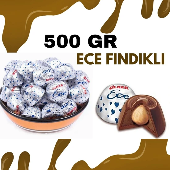 Ülker Ece Bütün Fındıklı Sütlü Çikolata 500 gr