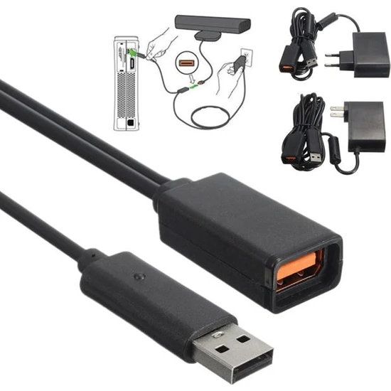 Feza Microsoft Xbox 360 Kinect Sensörü Güç Adaptörü USB