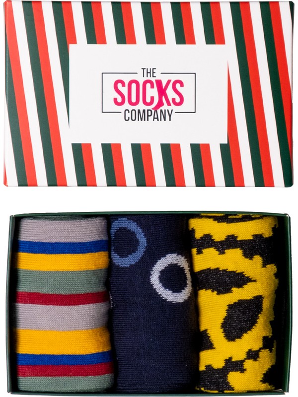 The Socks Company 3'lü Desenli Erkek Çorap Set Fiyatı