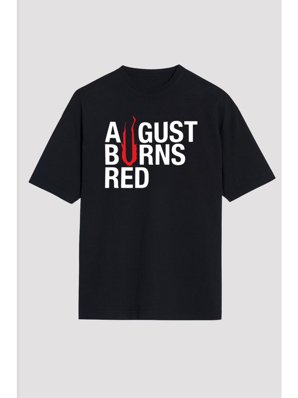 August Burns Red Baskılı Unisex Siyah Oversize T-Shirt Fiyatı