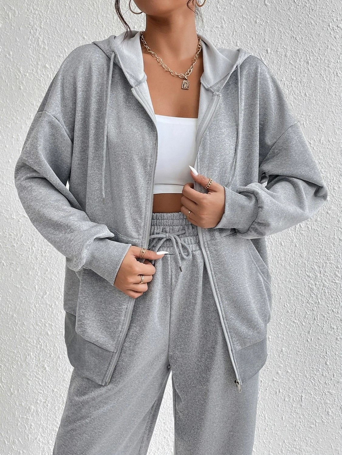 DAXİS Sportwear Company Daxis Sportwear Company Fermuarlı Kapüşonlu Sweatshirt görsel 3