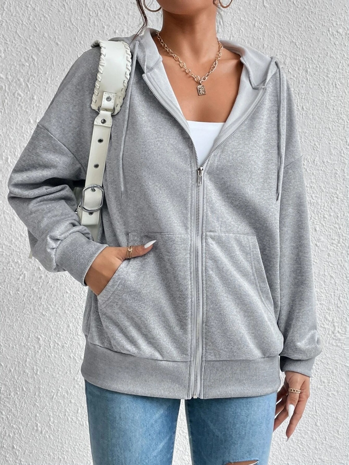 DAXİS Sportwear Company Daxis Sportwear Company Fermuarlı Kapüşonlu Sweatshirt görsel 5