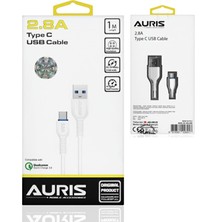 Aurıs CB08 2.8A 3.0 Q.c. Type-C 1m Data/şarj Kablosu