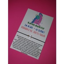 Gümüştel El Sanatları Kova Burcu Kristal Kuvars Doğal Taşlı Ip Burç Bilekliği