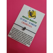 Gümüştel El Sanatları Akrep Burcu Obsidyen Doğal Taşlı Ip Burç Bilekliği