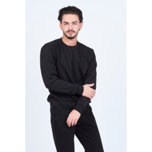 Metropolitan Erkek Bisiklet Yaka Sweatshirt 62422106 Siyah