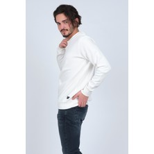 Metropolitan Erkek Bisiklet Yaka Sweatshirt 62422106 Beyaz