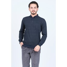 Raymons Erkek Desenli Polo Yaka Triko Sweat 6782252 Haki