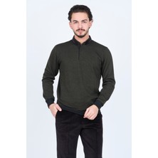 Raymons Erkek Desenli Polo Yaka Triko Sweat 6782254 Haki