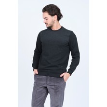 Raymons Erkek Desenli Bisiklet Yaka Triko Sweat 6782267 Siyah