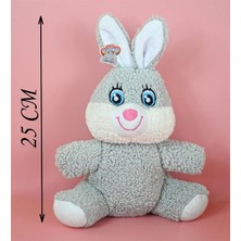 CT Trade Gri Peluş Tavşan 25 cm Pelüş Oyuncak Süper Kalite