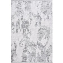 Çam Halı Crea Plus Galaxy Blossom 13621 Krem Gri Eskitme Desenli Makine Halısı