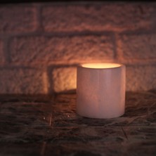 kenpool Mumluk Doğal Mermer Mumluk Dekoratif Mermer Mumluk Beyaz