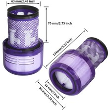 Gorgeous Dyson V12 Slim Için 2 Adet Hepa Filtre - Mor (Yurt Dışından)