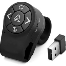 Kablosuz Sunucu Rf 2.4g Parmak Yüzük Uzaktan Powerpoint Ppt Slaytlar Clicker Kalem Şarj Edilebilir