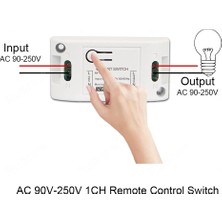 Akıllı Ev Kablosuz Işık Anahtarı Rf 433 Mhz Uzaktan Kumanda Ac 110V 220V Alıcı Basma Düğmesi Yatak Odası Tavan Lambası Anahtarı(Yurt Dışından)