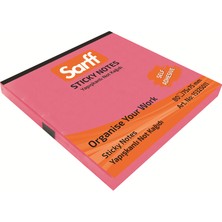 Sarff 75X75MM Fosforlu Pembe Not Kağıdı 80YP