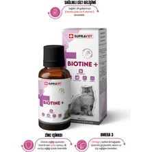 Supravet Plus +B For Cats Biotine Damla 100 ml + Zinc + Multi Vitamin ( Kediler Için Tüy Sağlığı Damlası )