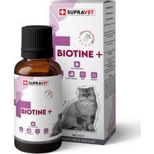 Supravet Plus +B For Cats Biotine Damla 100 ml + Zinc + Multi Vitamin ( Kediler Için Tüy Sağlığı Damlası )