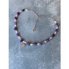 Mosby Ametist Y2K Fairycore Gotik Doğal Taş Kolye