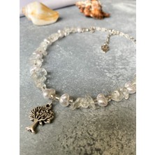 Mosby Kristal Kuvars Doğal Taş Kolye