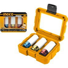 Ingco "endüstriyel 3 Parça 1/2"" Iz Bırakmayan Lokma Seti"