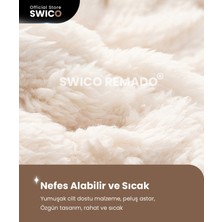 Swico Remado Kadın Kış Peluş Kova Şapka - Siyah/beyaz  (Yurt Dışından)