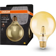 Osram Vintage 1906 Led Globe 7W Amber E-27 720lm Ampul