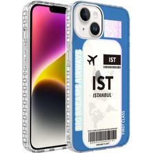 ZORE Apple iPhone 13 Kılıf Airbag Kenarlı Renkli Desenli Silikon Zore Elegans Kapak