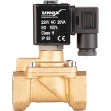 Unox 220V AC Genel Maksat Normalde Kapalı Solenoid Valfler (0-16 BAR)
