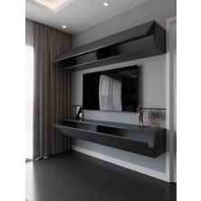 Myniture Home & Living Duvara Monte Tv Sehpası Antrasit S6112-4
