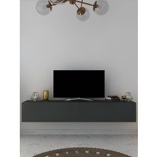 Myniture Home & Living Duvara Monte Tv Sehpası Antrasit S6200-4