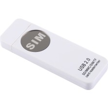 Zsykd USB Universal Card Reader, Destek Sd / Mmc / Sim / Tf Kart - Beyaz (Yurt Dışından)