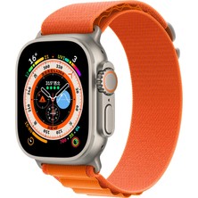 Lev Aksesuar Apple Watch Kordon Çift Kat Kumaş 42MM 44MM 45MM 49MM Uygundur