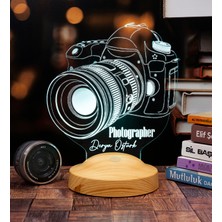 Sevgi Lambası Fotoğrafçı Hediyesi Dslr Fotoğraf Makinesi Kişiye Özel 3D LED Lamba