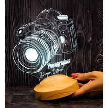 Sevgi Lambası Fotoğrafçı Hediyesi Dslr Fotoğraf Makinesi Kişiye Özel 3D LED Lamba