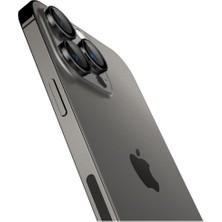 Spigen Apple iPhone 14 Pro / iPhone 14 Pro Max Kamera Lens Camı Koruyucu Glas.tR EZ Fit Optik Pro (2 Adet) Black - AGL05205